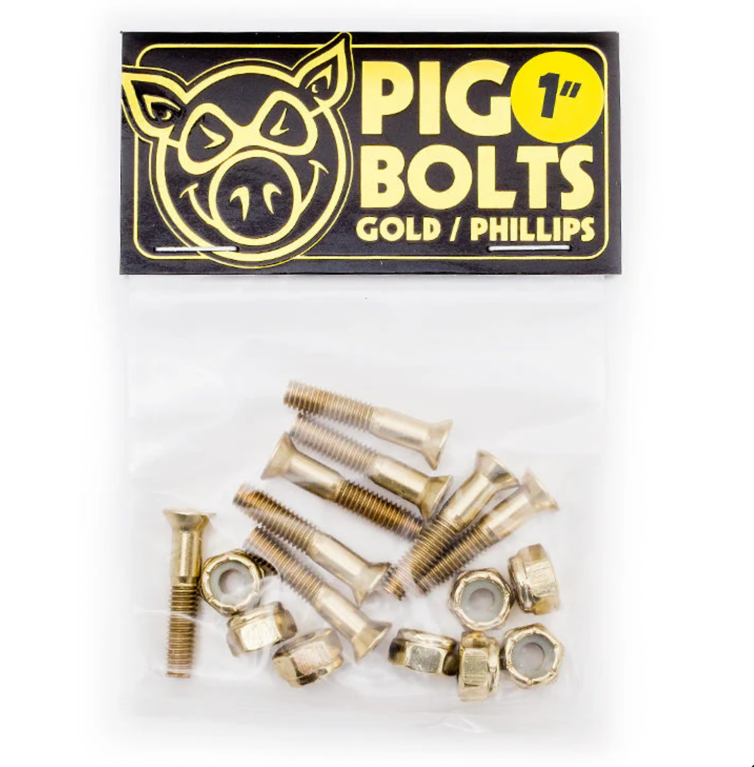 Pig Bolts - Mounting Hardware Gold 1" Phillips