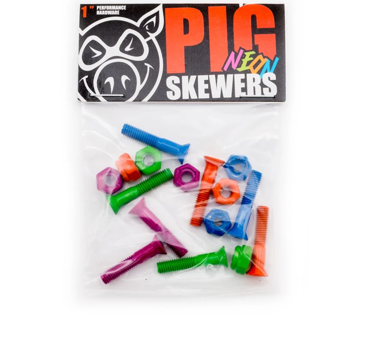 Pig Bolts - Mounting Hardware Neon Skewers 1" Phillips