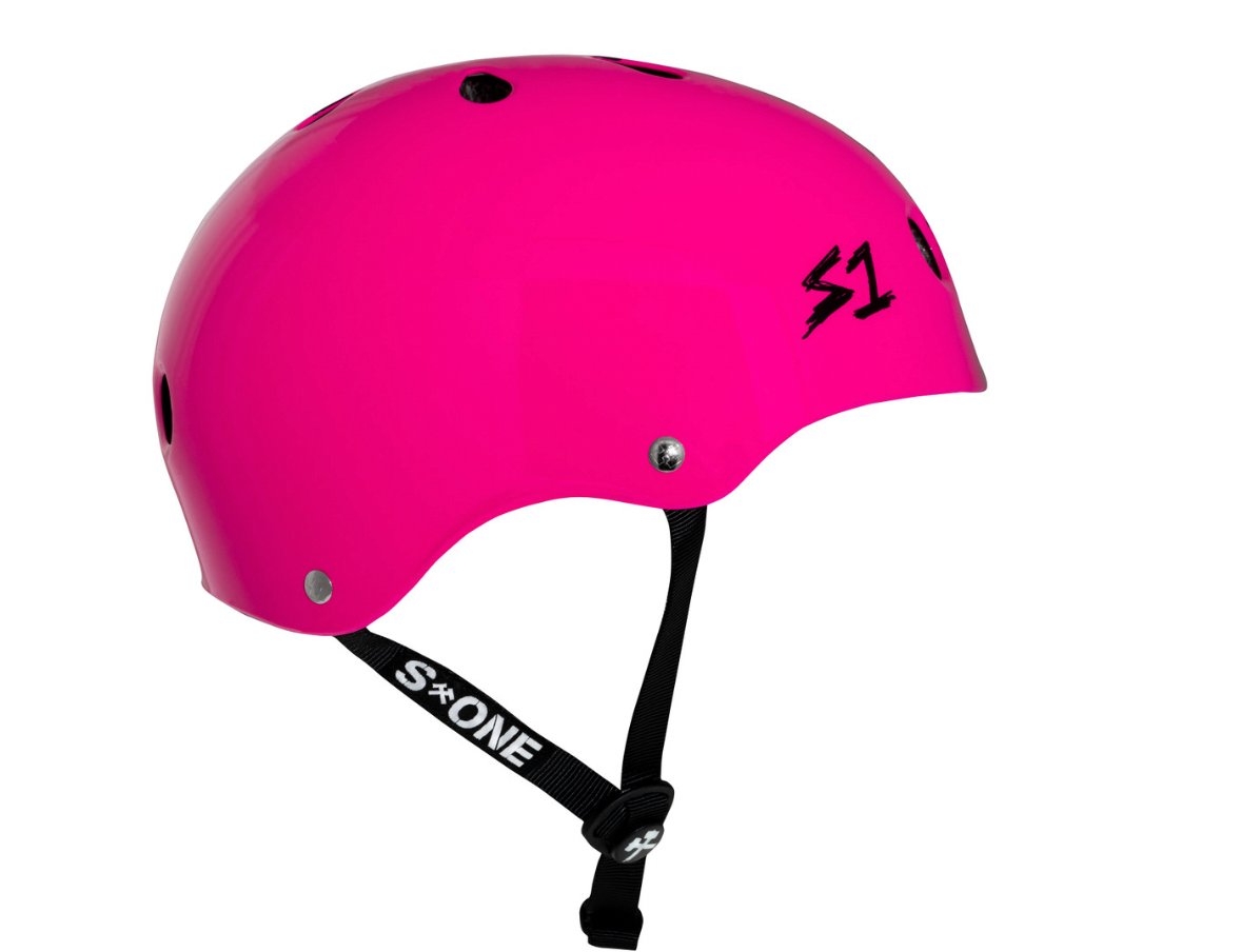 S1 Lifer Helmet Pink Gloss with Black Checkers