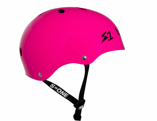 S1 Lifer Helmet Pink Gloss with Black Checkers