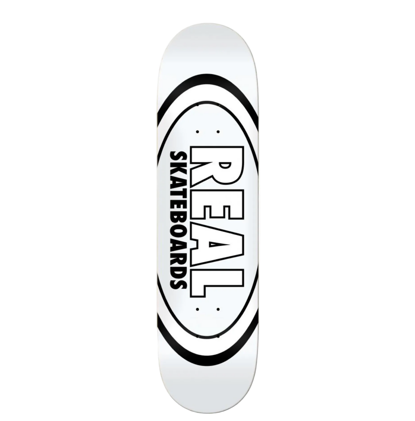 Real Deck Oval Logo 8.38 White