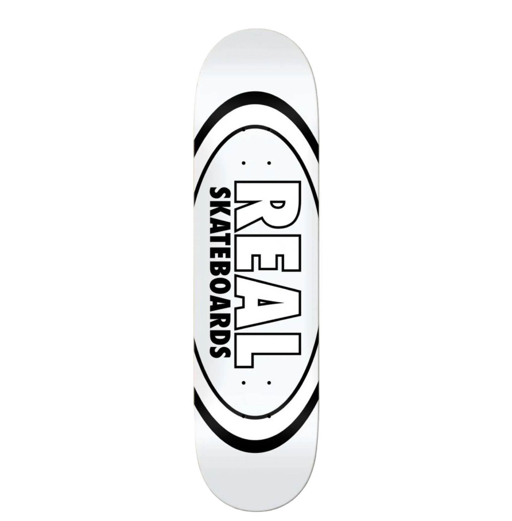Real Deck Oval Logo 8.38 White
