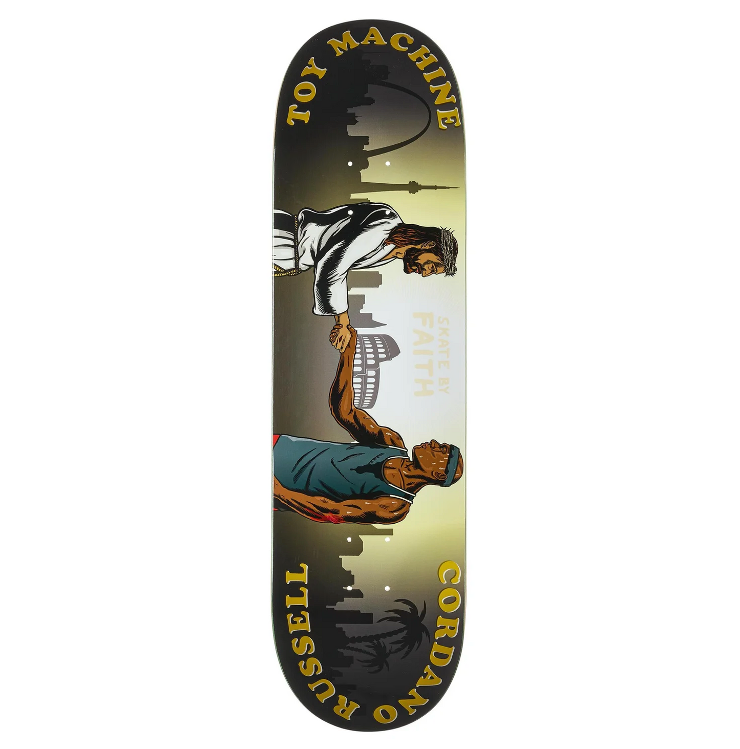 Toy Machine Deck Cordano Russell Skate By Faith 8.5