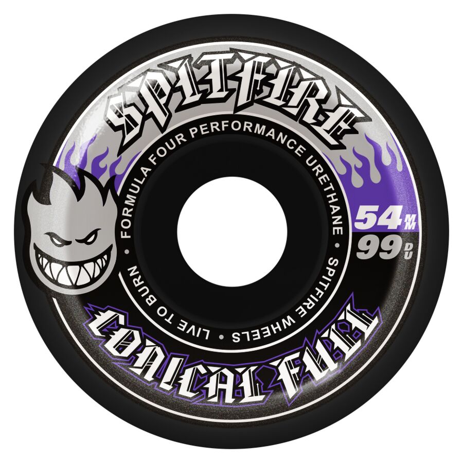 Spitfire Wheels F4 99A Team Colour Conical Full Black 54mm
