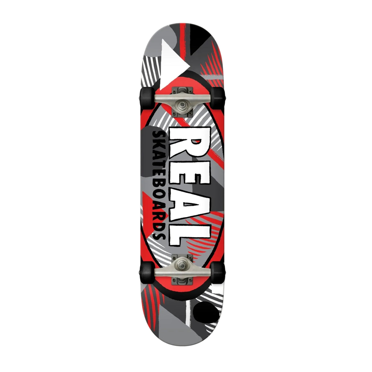 Real Complete Hatched Oval Red 8.0